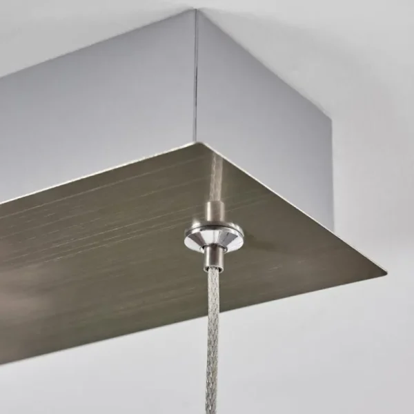 hofstein Suspension Poroporo LED Nickel mat, 1 lumière* Lampes En Verre