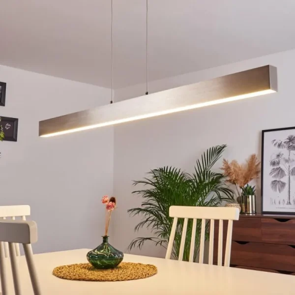 hofstein Suspension Poroporo LED Nickel mat, 1 lumière* Lampes En Verre