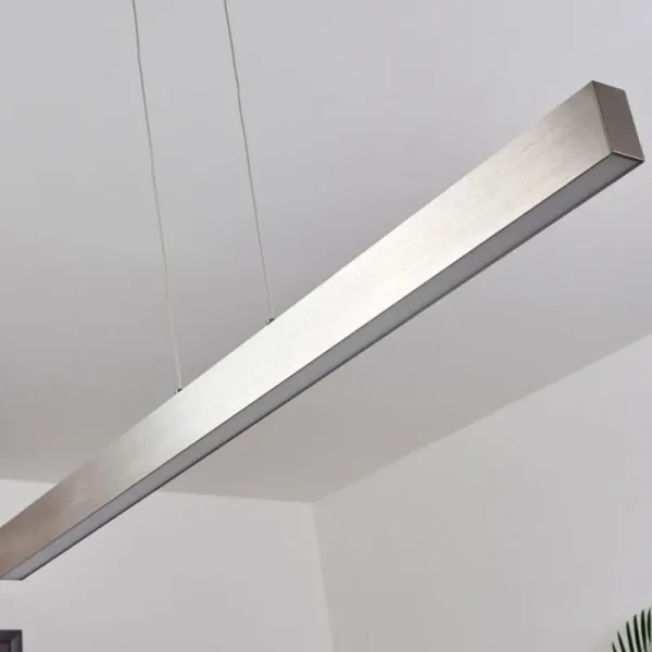 hofstein Suspension Poroporo LED Nickel mat, 1 lumière* Lampes En Verre