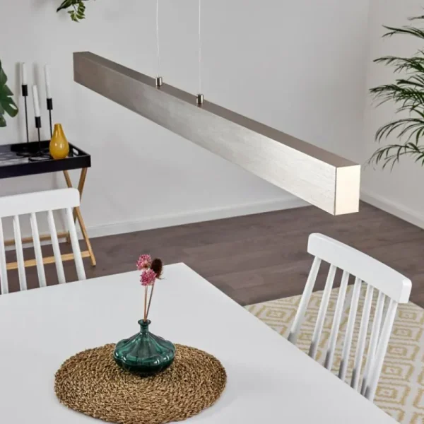 hofstein Suspension Poroporo LED Nickel mat, 1 lumière* Lampes En Verre