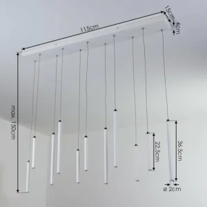 hofstein Suspension Porquera LED Blanc, 11 lumières* Lampes Modernes