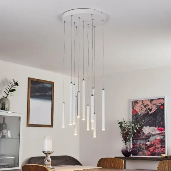 hofstein Suspension Porquera LED Blanc, 11 lumières* Lampes Modernes