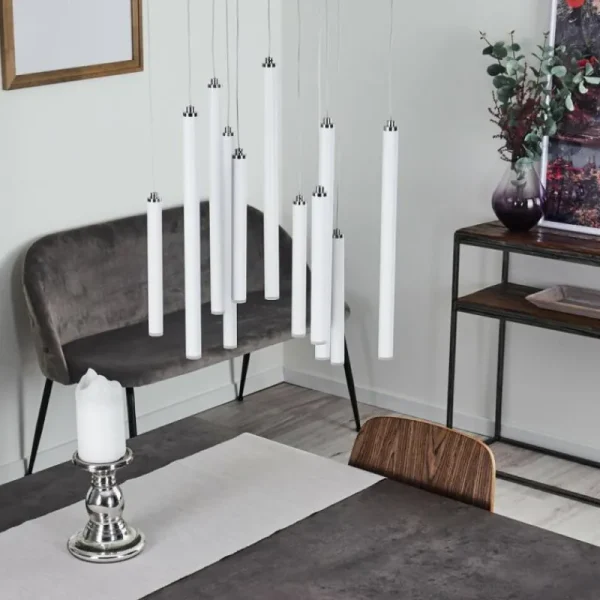 hofstein Suspension Porquera LED Blanc, 11 lumières* Lampes Modernes