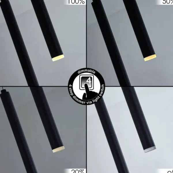 hofstein Suspension Porquera LED Noir, 11 lumières* Lampes Modernes