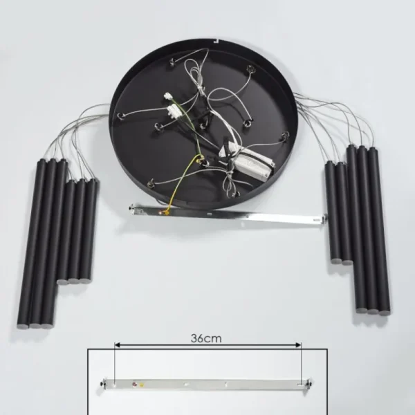 hofstein Suspension Porquera LED Noir, 11 lumières* Lampes Modernes