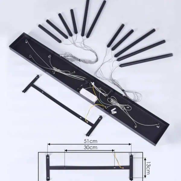 hofstein Suspension Porquera LED Noir, 11 lumières* Lampes Modernes
