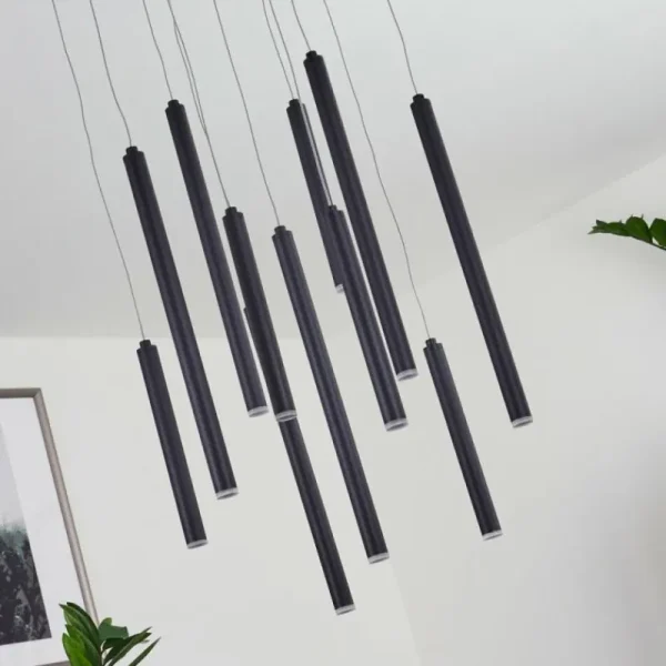 hofstein Suspension Porquera LED Noir, 11 lumières* Lampes Modernes