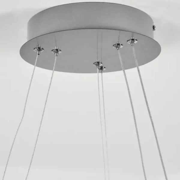 hofstein Suspension Preci LED Nickel mat, 1 lumière* Lampes Modernes