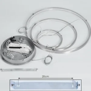 hofstein Suspension Preci LED Nickel mat, 1 lumière* Lampes Modernes