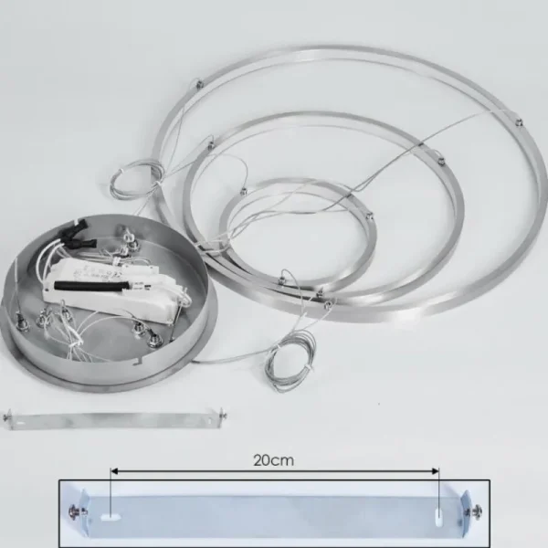 hofstein Suspension Preci LED Nickel mat, 1 lumière* Lampes Modernes