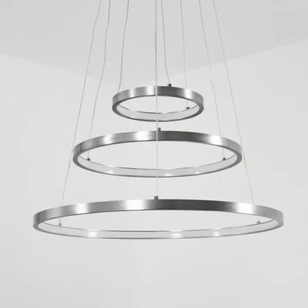 hofstein Suspension Preci LED Nickel mat, 1 lumière* Lampes Modernes