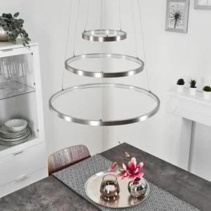 hofstein Suspension Preci LED Nickel mat, 1 lumière* Lampes Modernes