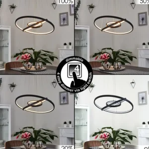 hofstein Suspension Preci LED Noir, 1 lumière* Lampes Modernes