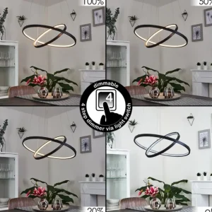 hofstein Suspension Preci LED Noir, 1 lumière* Lampes Modernes