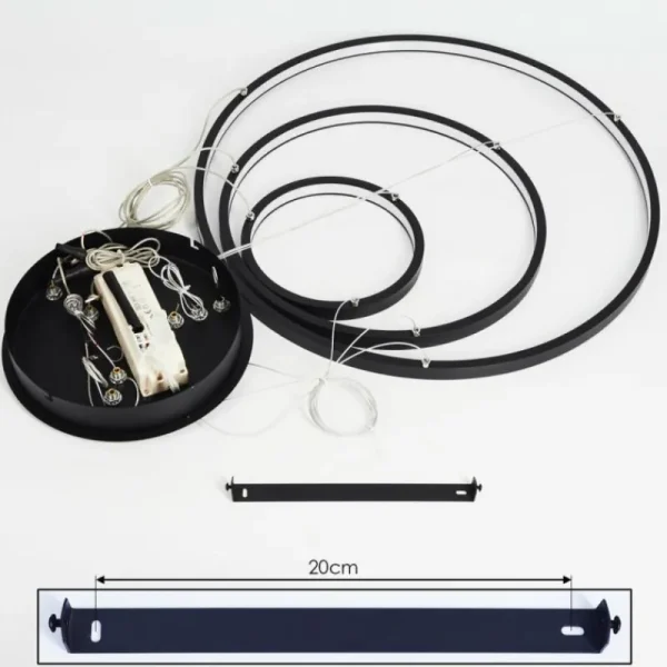 hofstein Suspension Preci LED Noir, 1 lumière* Lampes Modernes