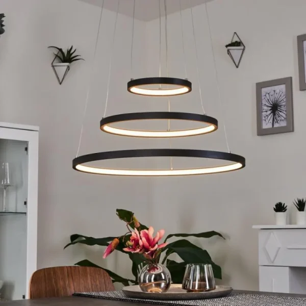 hofstein Suspension Preci LED Noir, 1 lumière* Lampes Modernes