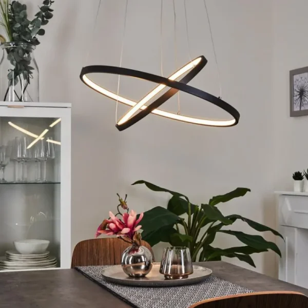 hofstein Suspension Preci LED Noir, 1 lumière* Lampes Modernes
