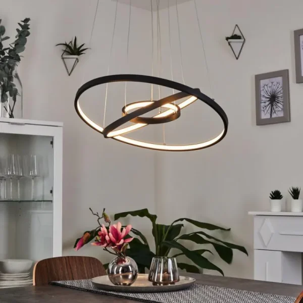 hofstein Suspension Preci LED Noir, 1 lumière* Lampes Modernes