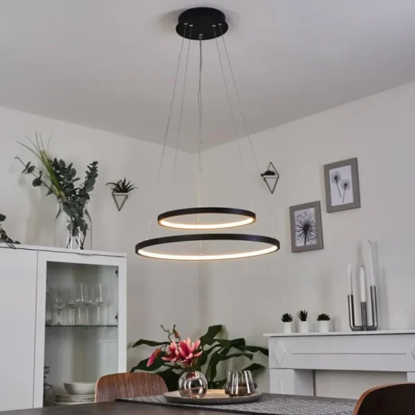 hofstein Suspension Preci LED Noir, 1 lumière* Lampes Modernes