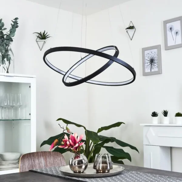 hofstein Suspension Preci LED Noir, 1 lumière* Lampes Modernes