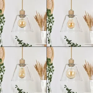 hofstein Suspension Puestito Laiton, 1 lumière* Lampes En Verre