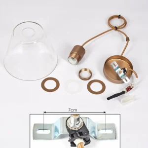 hofstein Suspension Puestito Laiton, 1 lumière* Lampes En Verre