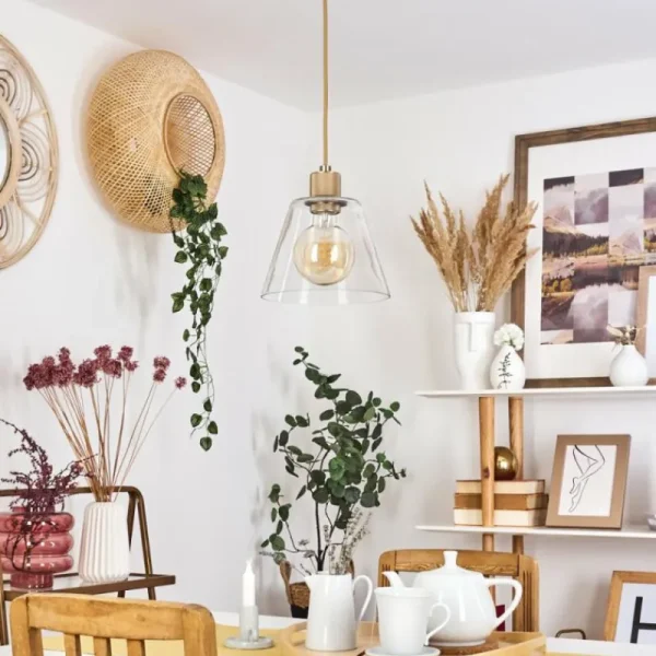 hofstein Suspension Puestito Laiton, 1 lumière* Lampes En Verre