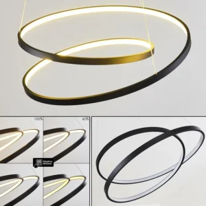 hofstein Suspension Pura LED Noir, 1 lumière* Lampes Modernes