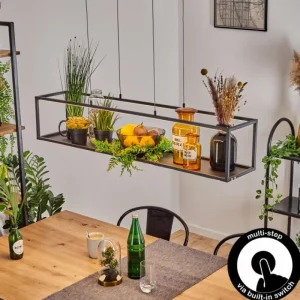 hofstein Suspension Ranquile LED Noir, 4 lumières* Lampes Modernes