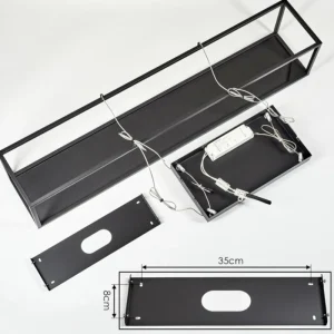 hofstein Suspension Ranquile LED Noir, 4 lumières* Lampes Modernes
