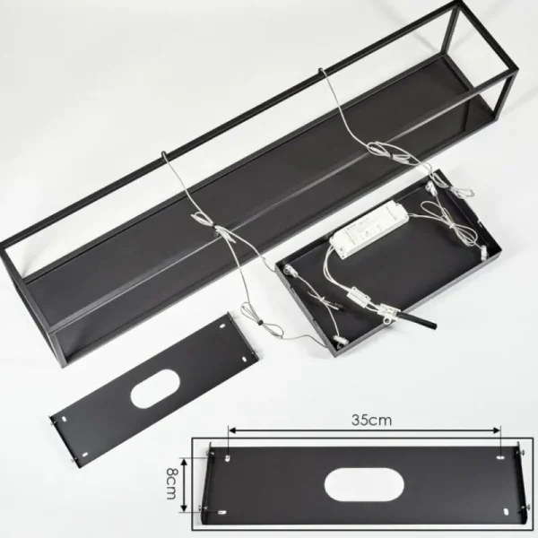 hofstein Suspension Ranquile LED Noir, 4 lumières* Lampes Modernes