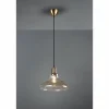 Luminaires Reality Suspension Reality Aldo LED Vieux laiton, 1 lumière* Lampes En Verre