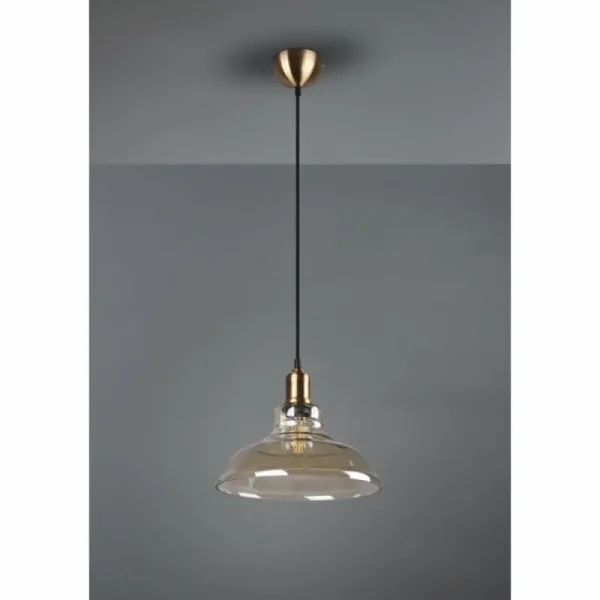 Luminaires Reality Suspension Reality Aldo LED Vieux laiton, 1 lumière* Lampes En Verre