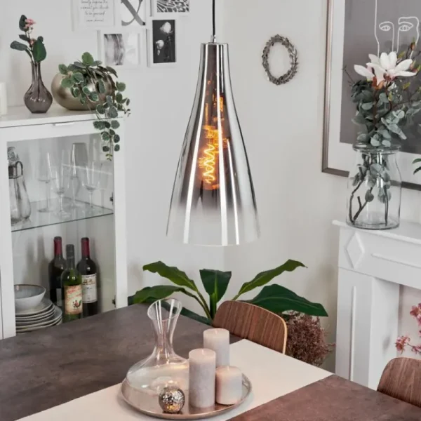 hofstein Suspension Rehula Chrome, 1 lumière* Lampes Modernes