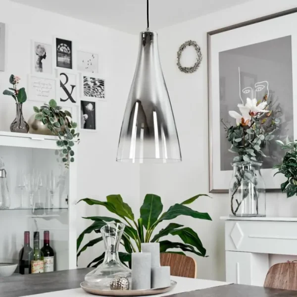 hofstein Suspension Rehula Chrome, 1 lumière* Lampes Modernes