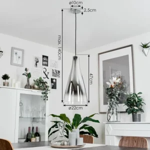 hofstein Suspension Rehula Chrome, 1 lumière* Lampes Modernes