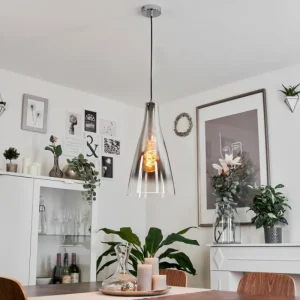 hofstein Suspension Rehula Chrome, 1 lumière* Lampes Modernes