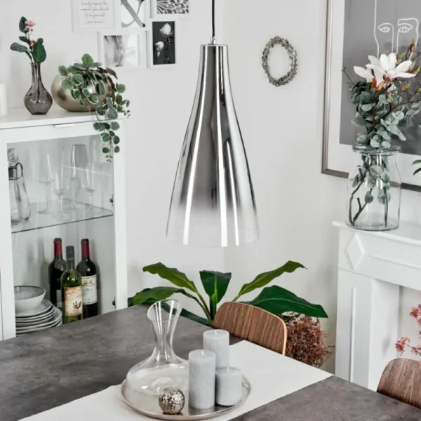 hofstein Suspension Rehula Chrome, 1 lumière* Lampes Modernes