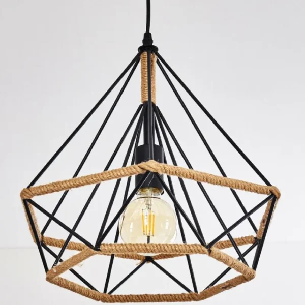 hofstein Suspension Riekje Noir, 1 lumière* Lampes Modernes
