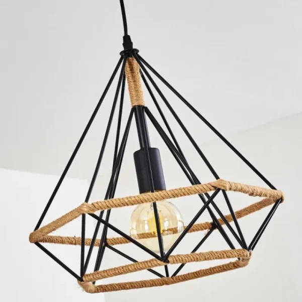 hofstein Suspension Riekje Noir, 1 lumière* Lampes Modernes