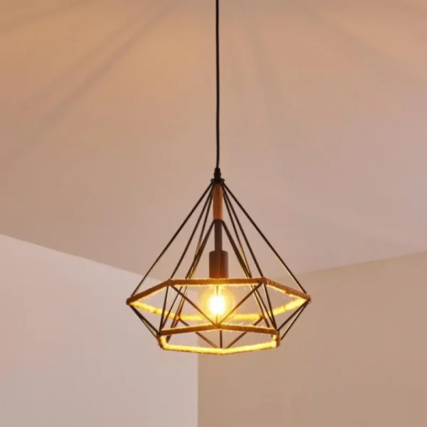 hofstein Suspension Riekje Noir, 1 lumière* Lampes Modernes
