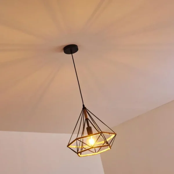 hofstein Suspension Riekje Noir, 1 lumière* Lampes Modernes