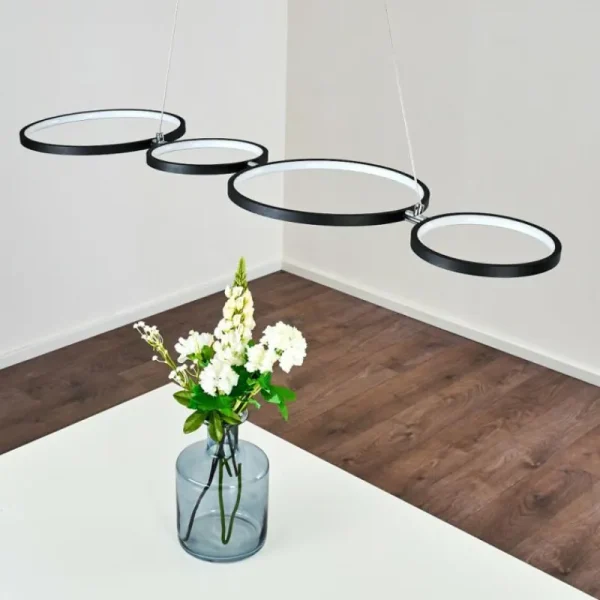 hofstein Suspension Rodekro LED Noir, 1 lumière* Lampes Modernes
