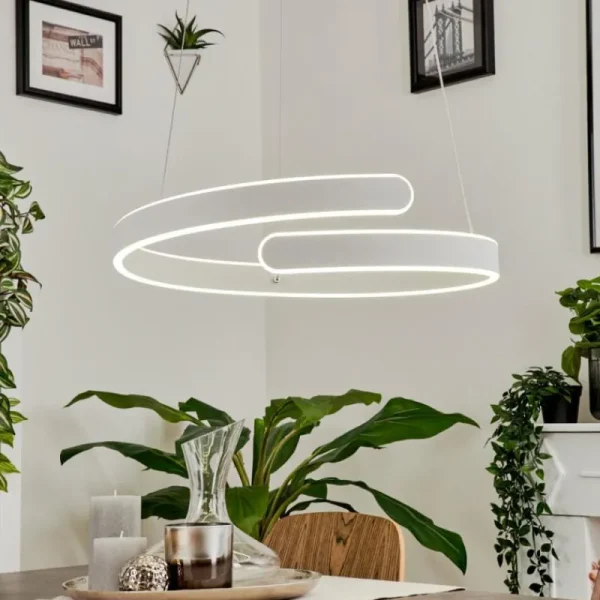 hofstein Suspension Rosemond LED Blanc, 1 lumière* Lampes Modernes