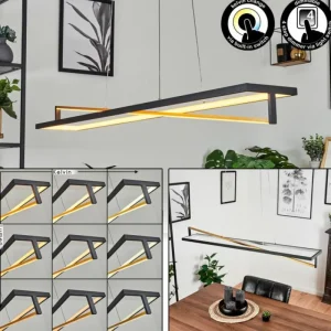 hofstein Suspension Rung LED Noir, 1 lumière* Lampes Modernes