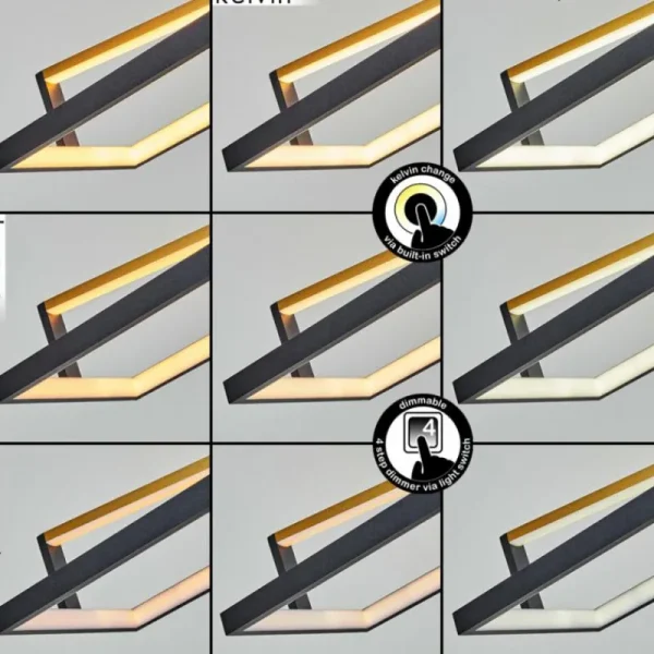 hofstein Suspension Rung LED Noir, 1 lumière* Lampes Modernes