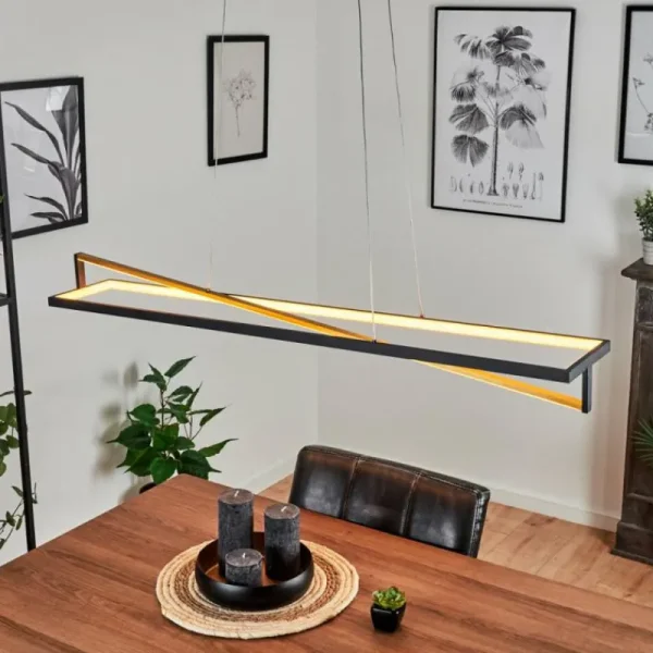 hofstein Suspension Rung LED Noir, 1 lumière* Lampes Modernes