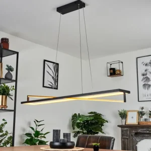 hofstein Suspension Rung LED Noir, 1 lumière* Lampes Modernes