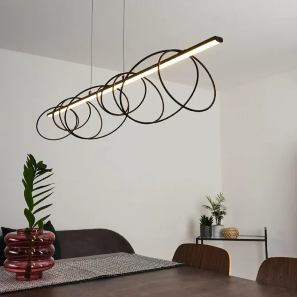 hofstein Suspension Saba LED Noir, 1 lumière* Lampes Modernes
