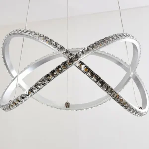hofstein Suspension Saginaw LED Nickel mat, 1 lumière, Télécommandes, Changeur de couleurs* Lampes Modernes
